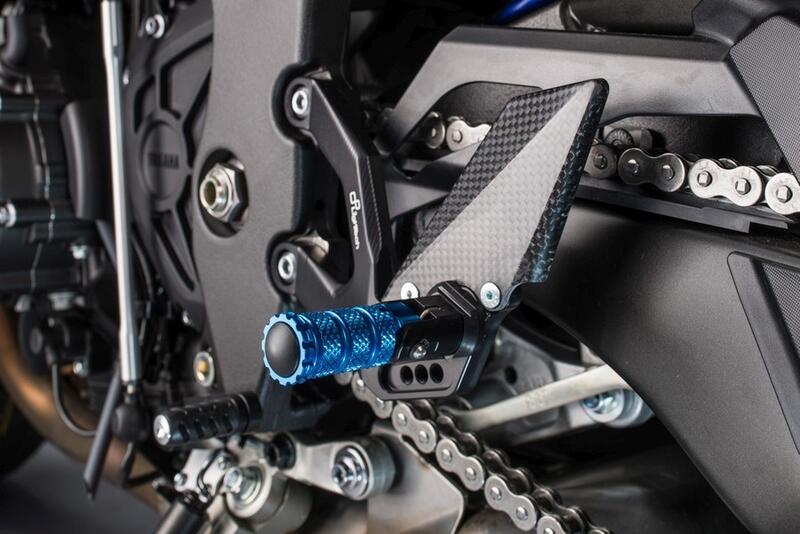 Pedane Regolabili Con Poggia Piedi Fissi per Yamaha Naturale